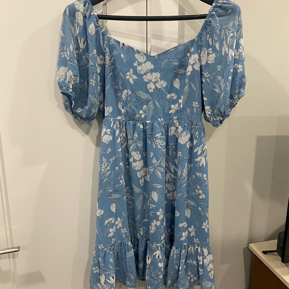 41 Hawthorn Blue Floral Midi Dress